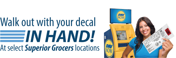 Walk out with your decal in hand at select Superior Grocers locations